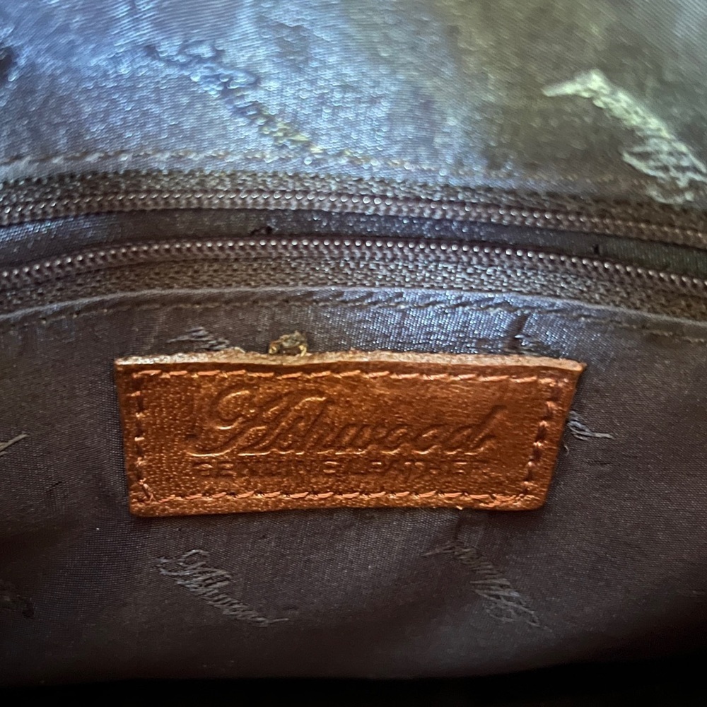 Ashwood Brown Leather Crossbody Bag Heavy Metal Hardware - Picture 5 of 10
